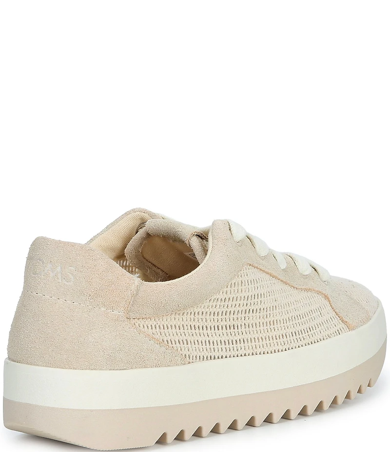 TOMS Women's Rea Mesh and Suede Sawtooth Platform Sneakers