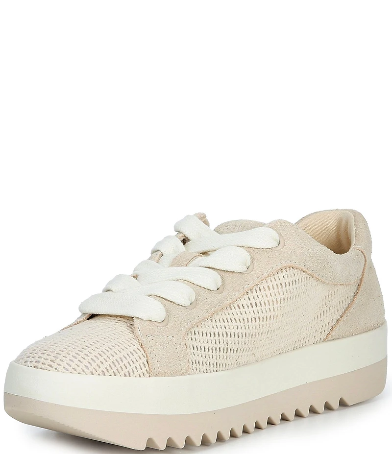 TOMS Women's Rea Mesh and Suede Sawtooth Platform Sneakers