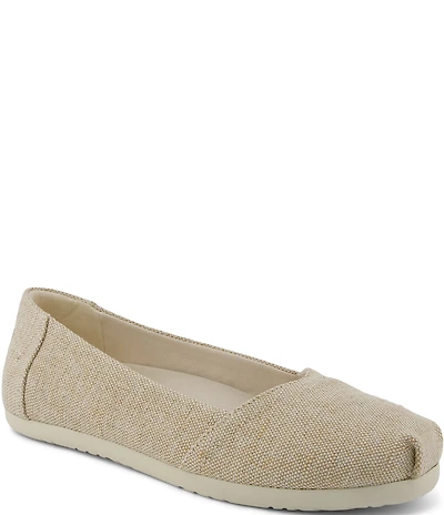 TOMS Women's Sparkle Woven Alpargata Ballet Flats