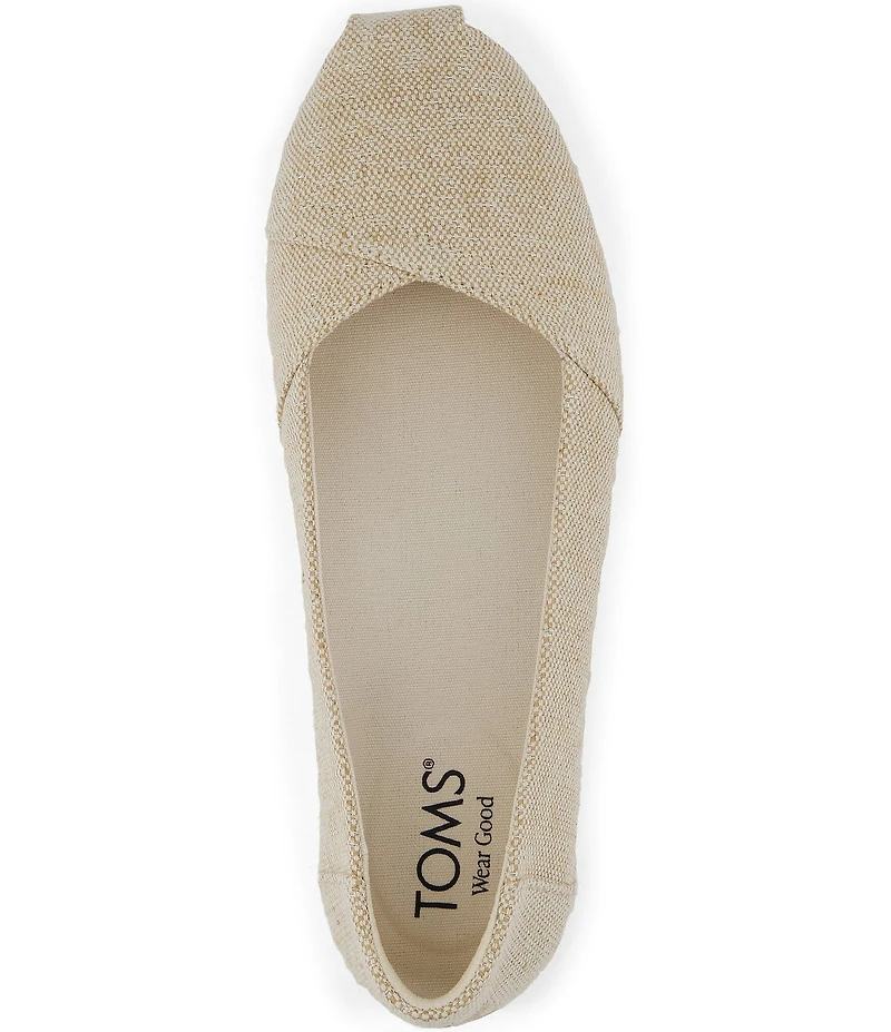 TOMS Women's Sparkle Woven Alpargata Ballet Flats