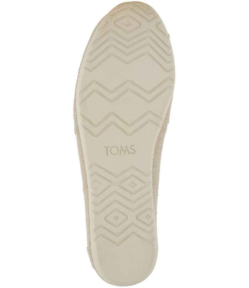 TOMS Women's Sparkle Woven Alpargata Ballet Flats