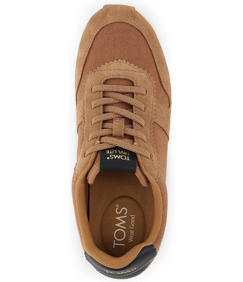 TOMS Women's TRVL LITE Palisade Water Repellent Twill Suede Leopard Print Accent Slip On Sneakers