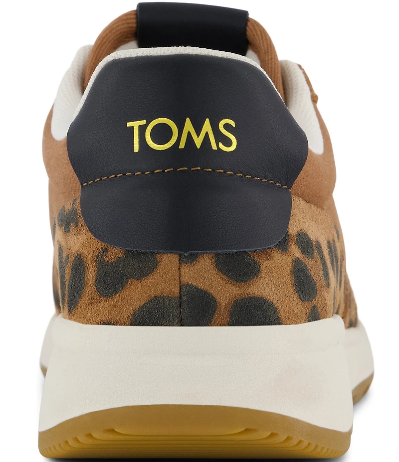 TOMS Women's Trvl Lite Retro Suede Leopard Print Sneakers