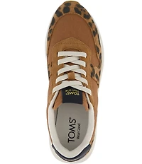 TOMS Women's Trvl Lite Retro Suede Leopard Print Sneakers