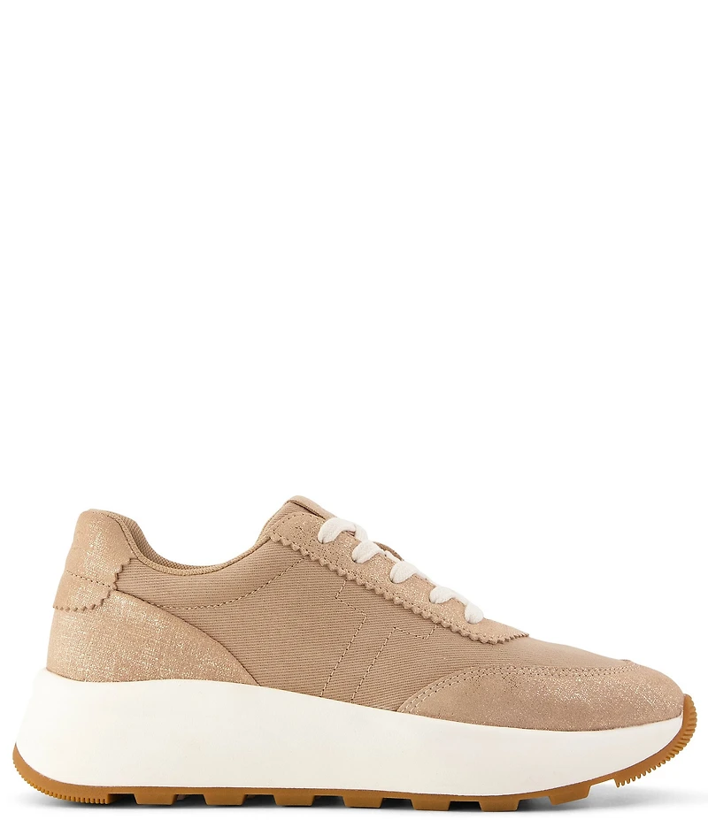 TOMS Women's TRVL LITE Twill and Suede Wedge Sneakers