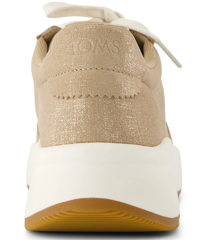 TOMS Women's TRVL LITE Twill and Suede Wedge Sneakers