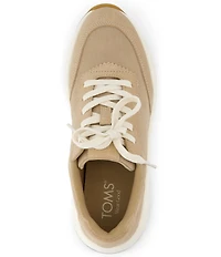 TOMS Women's TRVL LITE Twill and Suede Wedge Sneakers