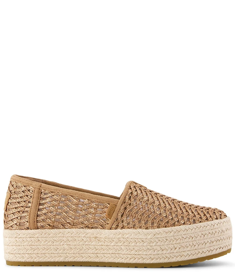 TOMS Women's Valencia Basketweave Platform Espadrille Loafers