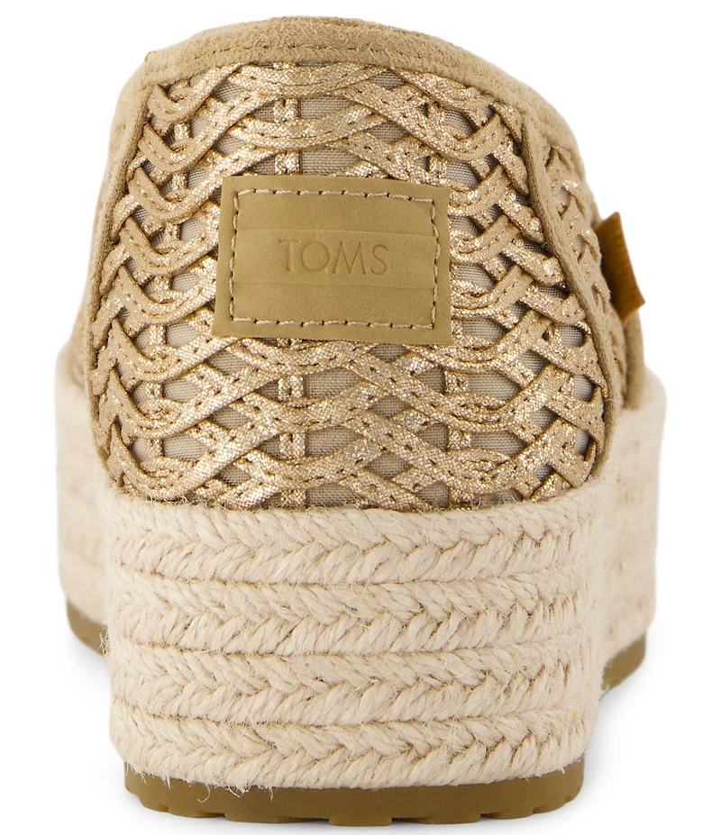 TOMS Women's Valencia Basketweave Platform Espadrille Loafers