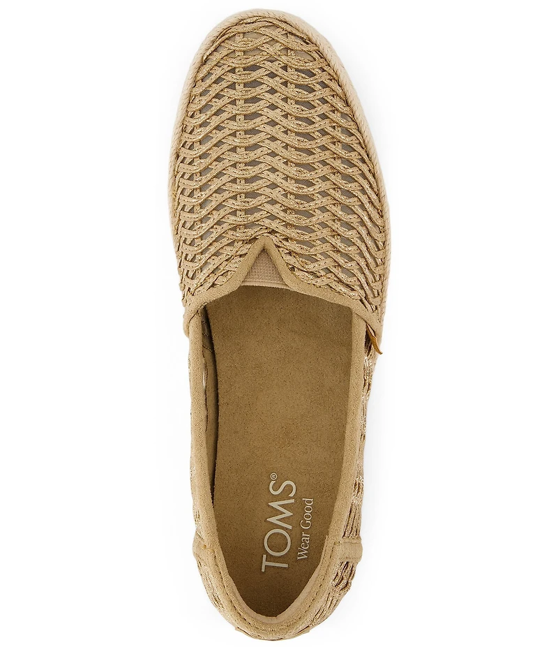 TOMS Women's Valencia Basketweave Platform Espadrille Loafers