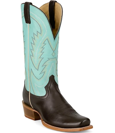 Tony Lama Men's Beau Cowhide Colorblock Leather Western Boots