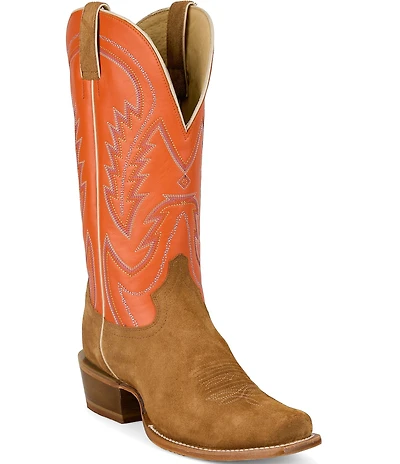 Tony Lama Men's Jax Suede Leather Color Block Western Boots