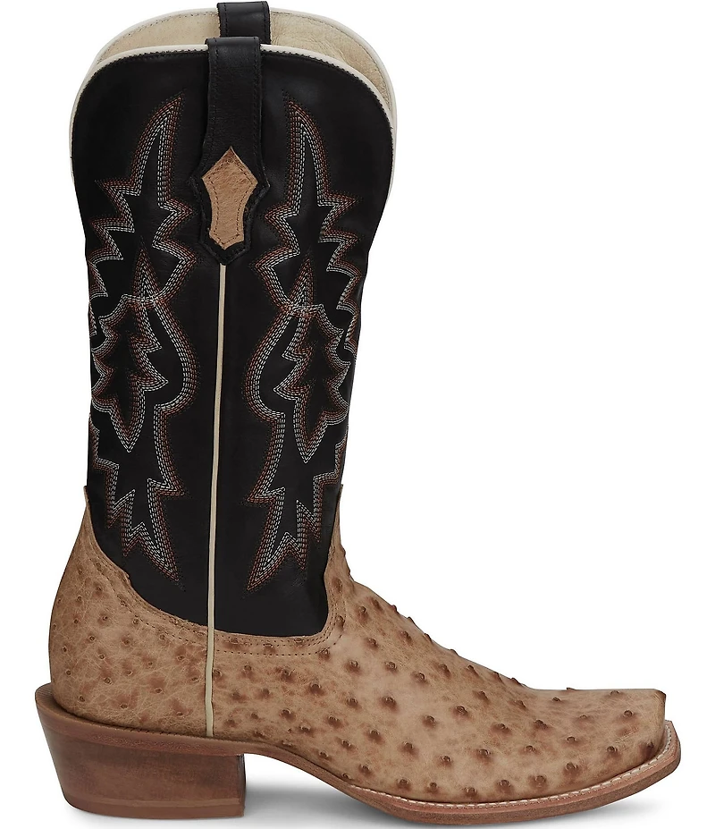 Tony Lama Men's Rylen II Leather Full Quill Ostrich Western Boots