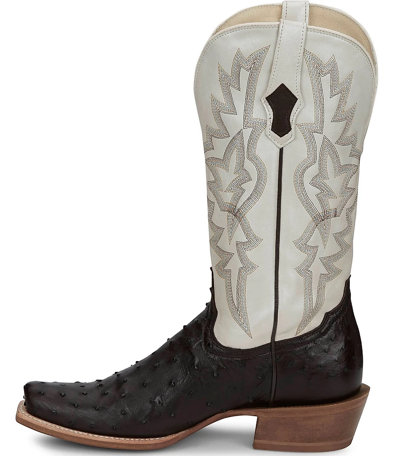 Tony Lama Men's Rylen II Leather Full Quill Ostrich Western Boots