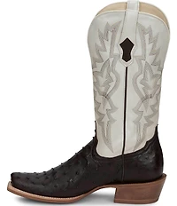 Tony Lama Men's Rylen II Leather Full Quill Ostrich Western Boots