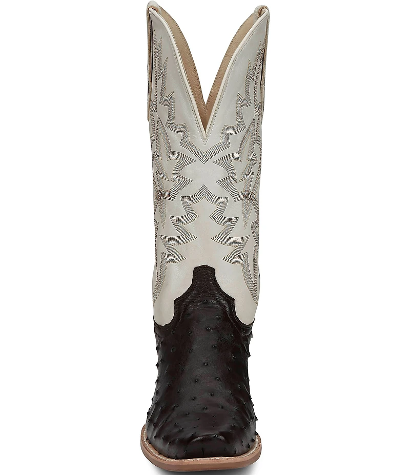 Tony Lama Men's Rylen II Leather Full Quill Ostrich Western Boots