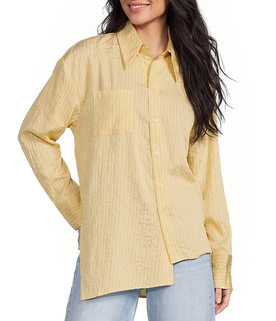 TOPSHOP Asymmetric Placket Button Front Top