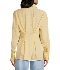 TOPSHOP Asymmetric Placket Button Front Top
