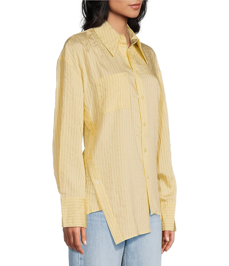 TOPSHOP Asymmetric Placket Button Front Top
