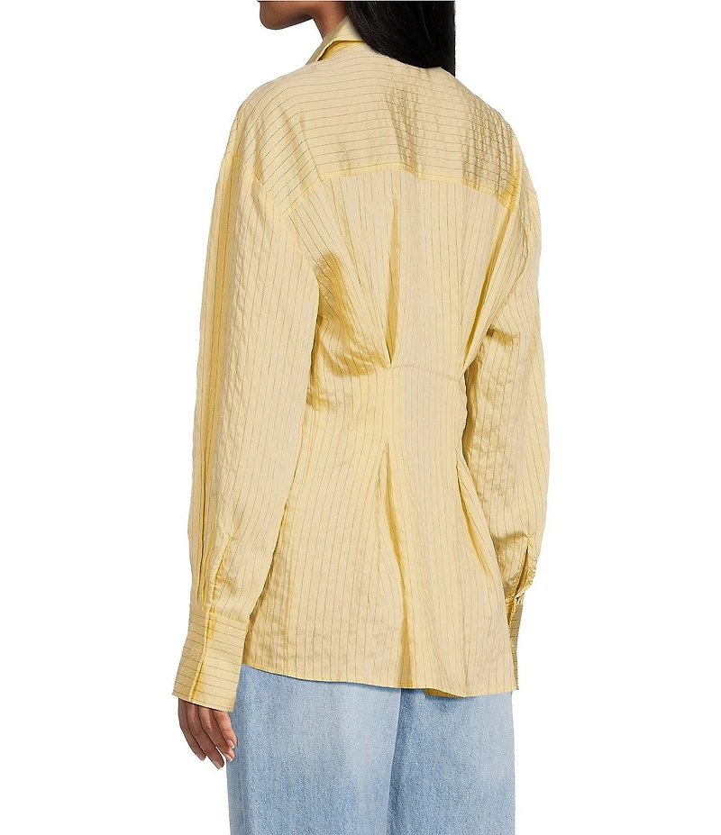 TOPSHOP Asymmetric Placket Button Front Top