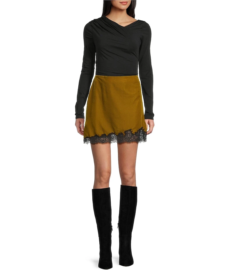 TOPSHOP Asymmetric Slash Top