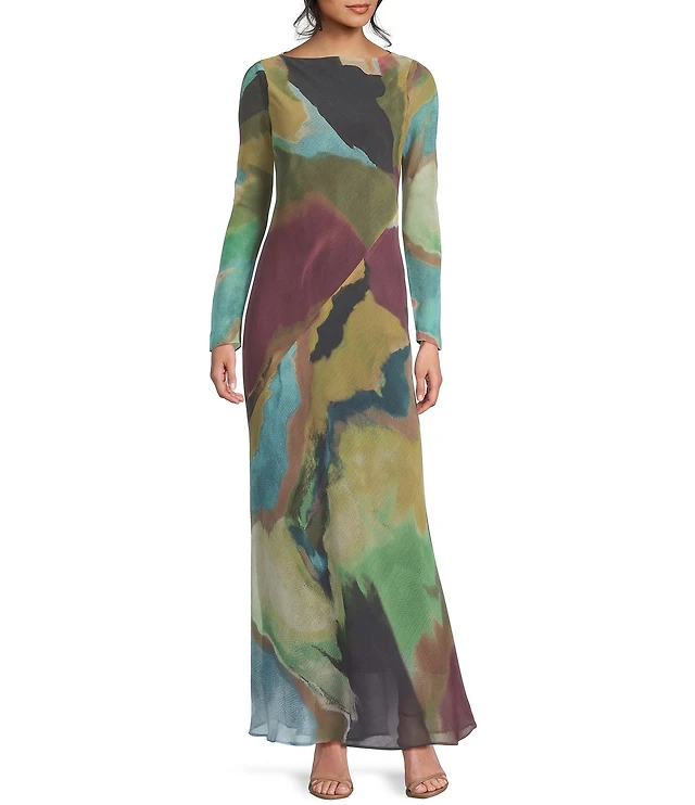 chinese dress ladies Down The Sunset Yuma Halter Maxi Dress CORAL-MULTI / M by Sugarlips