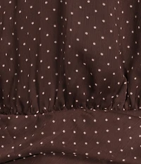 TOPSHOP Chiffon Ruffle Polka Dot Drop Waist Mini Dress