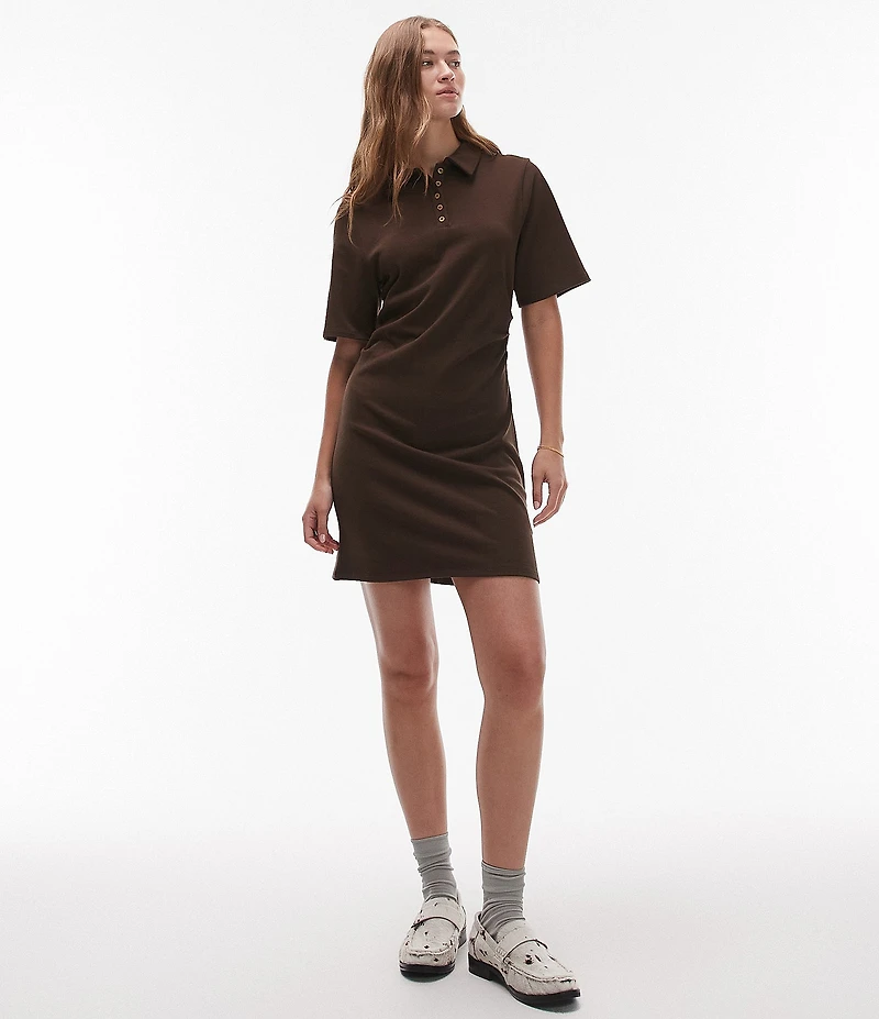 TOPSHOP Cinch Waist Mini Dress