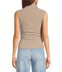 TOPSHOP Cinch Waist Scarf Detail Top