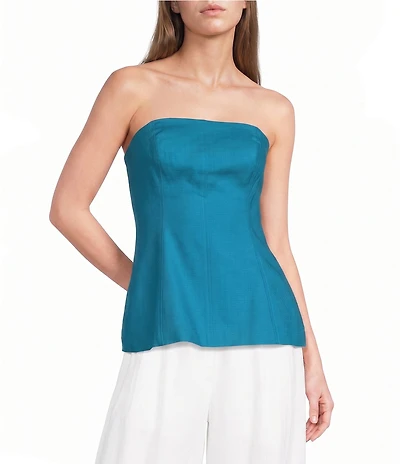 TOPSHOP Coordinating Fitted Strapless Tailored Top