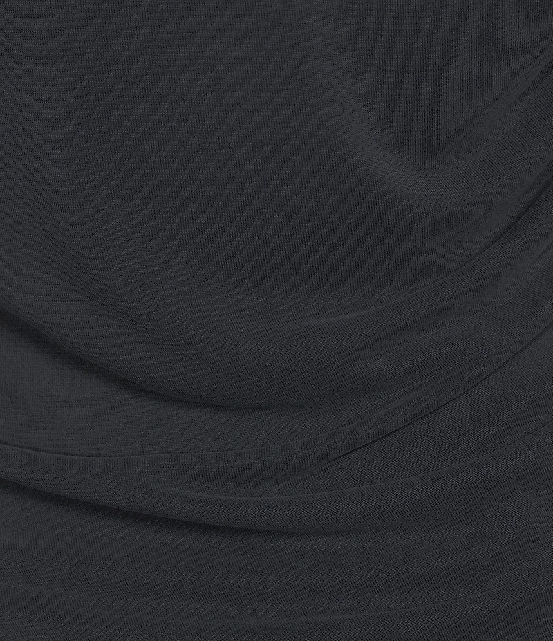 TOPSHOP Cupro Ruched Asymmetric Top