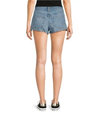 TOPSHOP Denim A-Line Mom Shorts