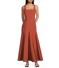 TOPSHOP Dropped Hem Full Circle Skirt Maxi Dress