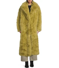 TOPSHOP Faux Fur Extra Long Coat