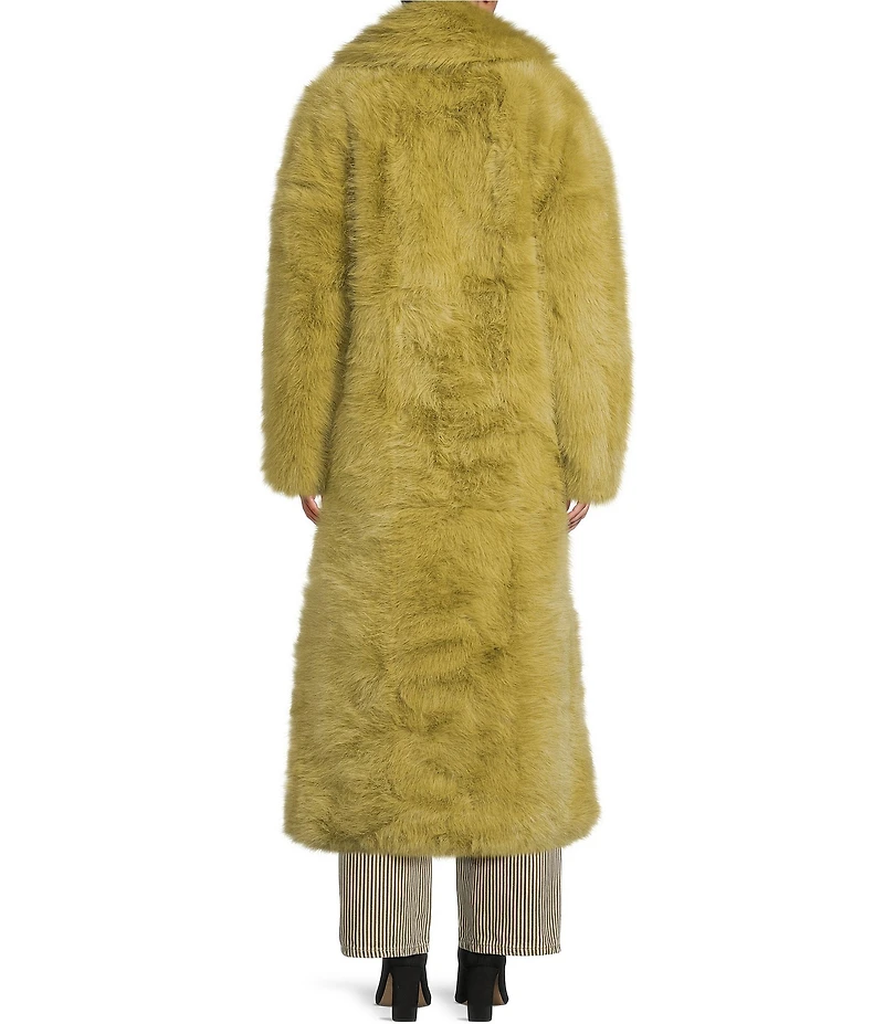 TOPSHOP Faux Fur Extra Long Coat