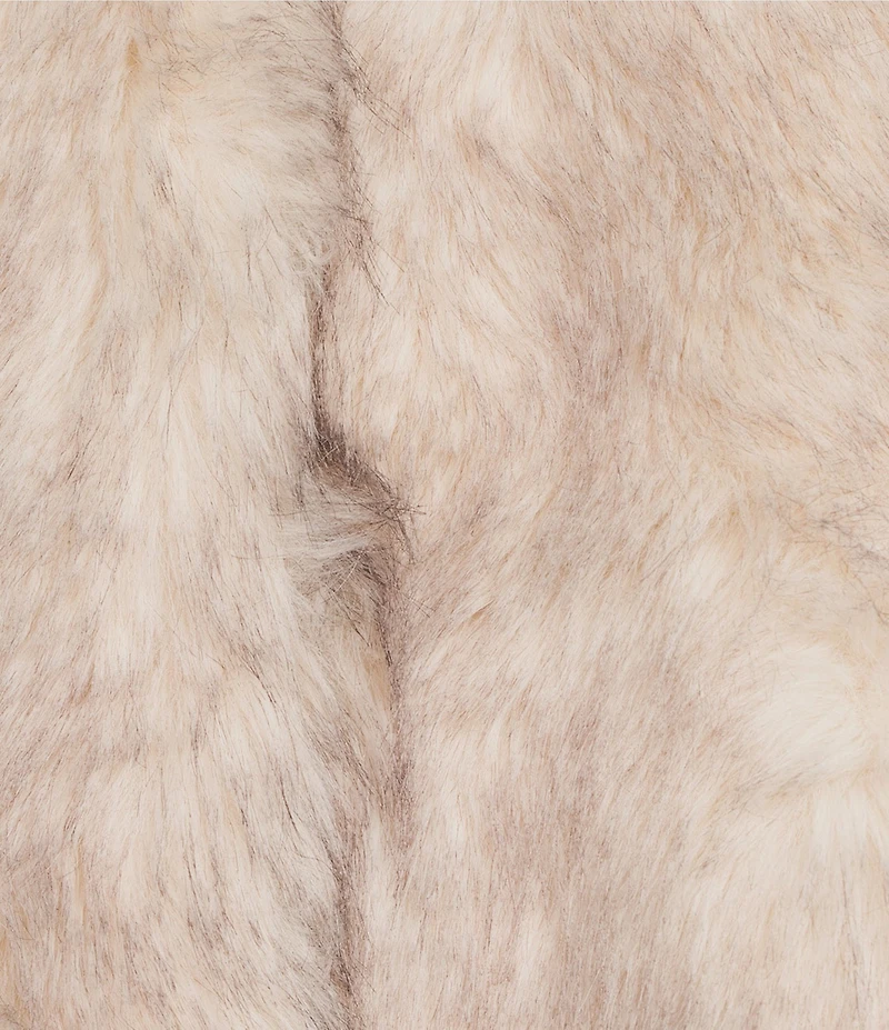 TOPSHOP Faux Fur Stripe Coat