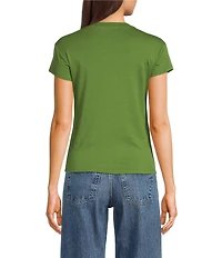 TOPSHOP Knit Everyday Crew Neck Short Sleeve T-Shirt