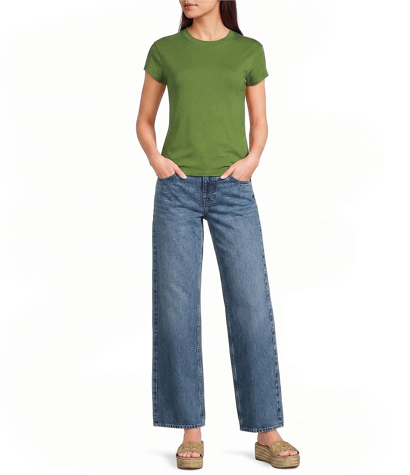 TOPSHOP Knit Everyday Crew Neck Short Sleeve T-Shirt