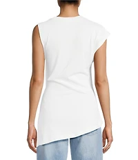 TOPSHOP Knit Ruched Side Detail Cinched Top