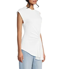 TOPSHOP Knit Ruched Side Detail Cinched Top
