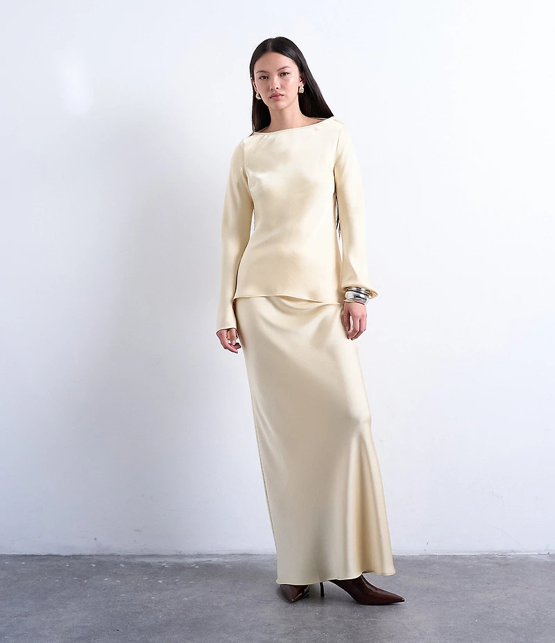 TOPSHOP Knitted Ribbon Long Sleeve Sweater