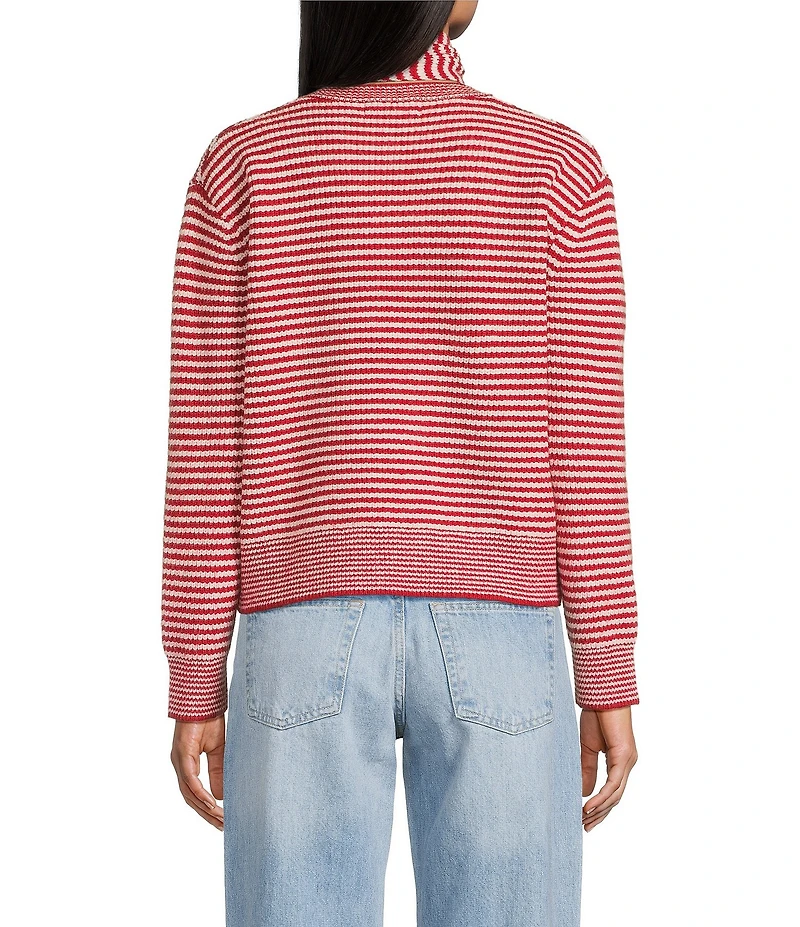 TOPSHOP Long Sleeve Scarf Stripe Cardigan