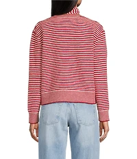 TOPSHOP Long Sleeve Scarf Stripe Cardigan