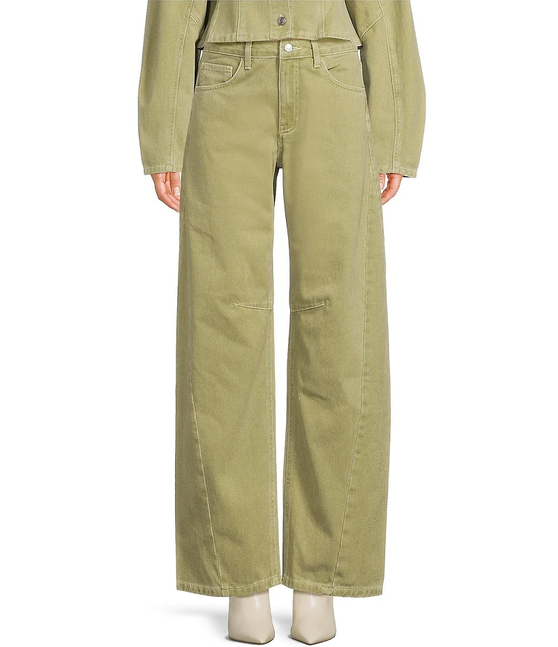 TOPSHOP Mid Rise Barrell Leg Jeans