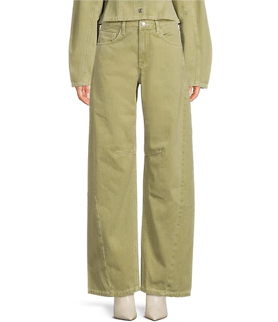 TOPSHOP Mid Rise Barrell Leg Jeans