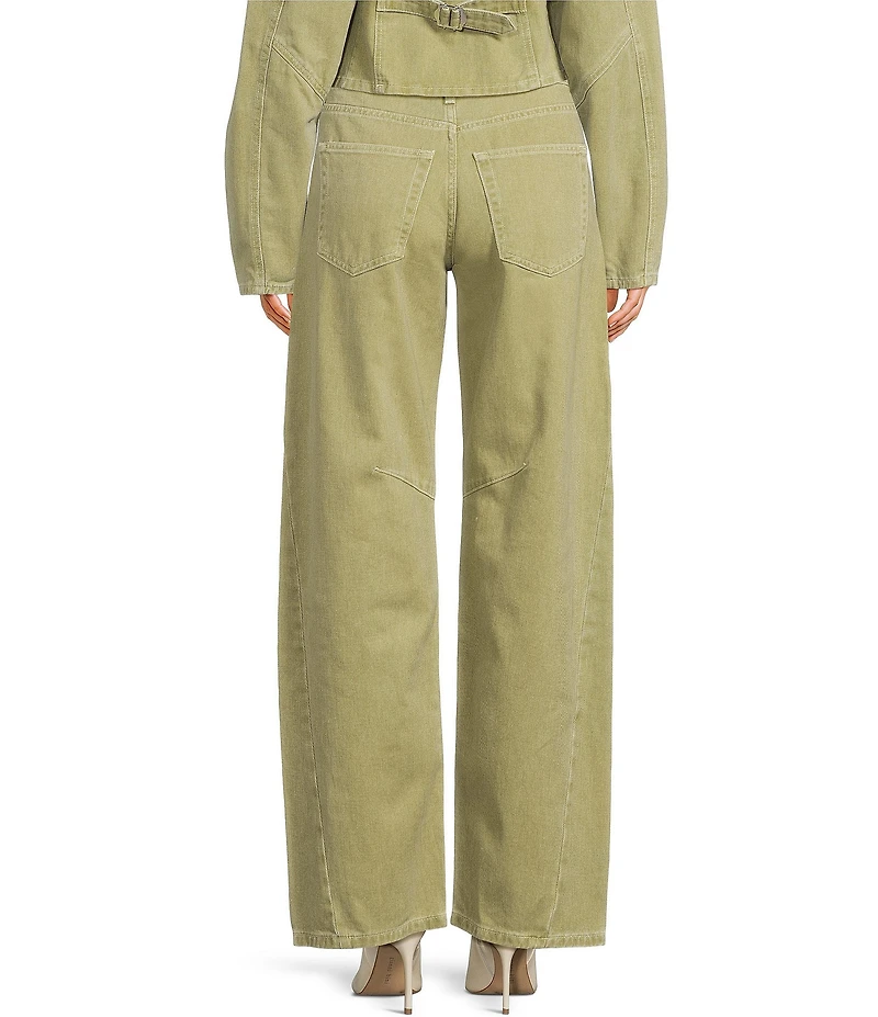 TOPSHOP Mid Rise Barrell Leg Jeans