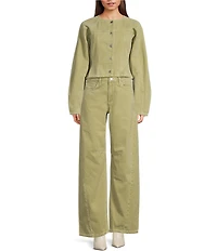 TOPSHOP Mid Rise Barrell Leg Jeans