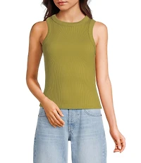 TOPSHOP Ribbed Knit Racerback Tank Top