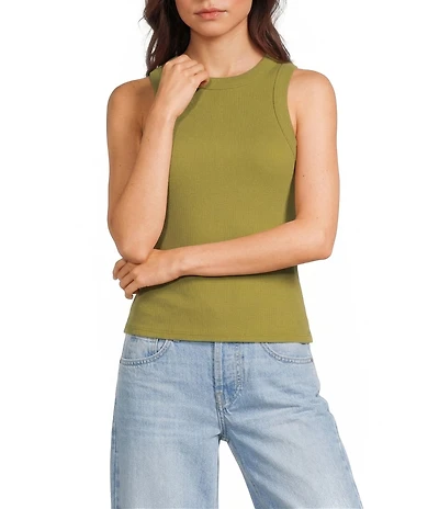 TOPSHOP Ribbed Knit Racerback Tank Top