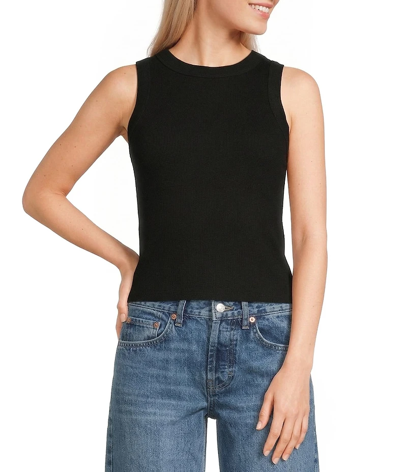 TOPSHOP Ribbed Knit Racerback Tank Top